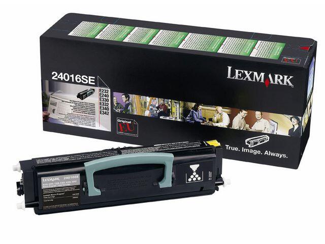 Toner Lexmark 24016SE Svart