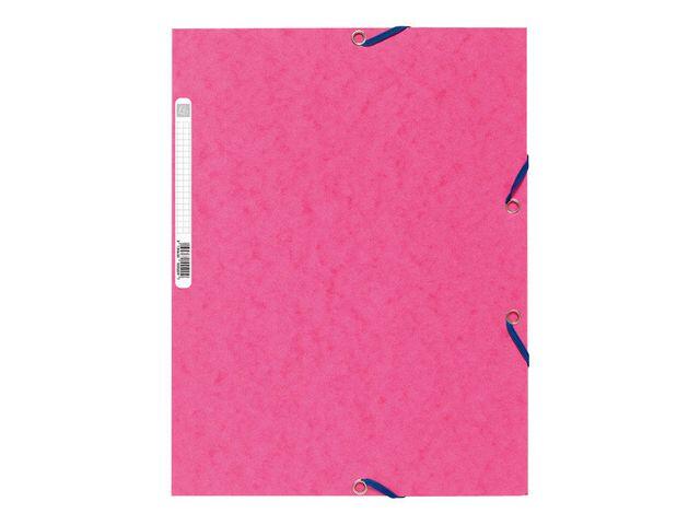 Gummibandsmapp Exacompta 3-Klaff Rosa A4