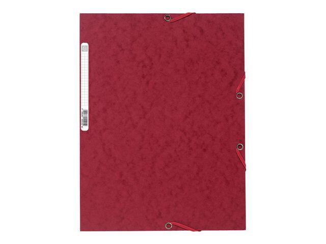 Gummibandsmapp Exacompta 3-Klaff Cerise 400g