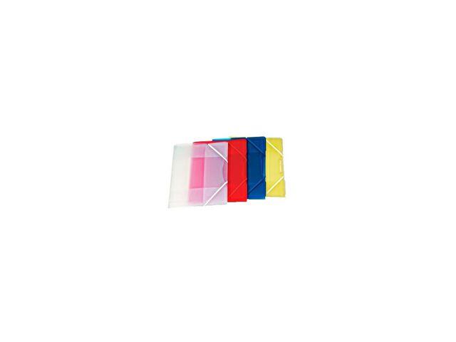 Gummibandsmapp Nordic Brands 3-Klaff Plast Transparent/Röd A4 extra bild 1