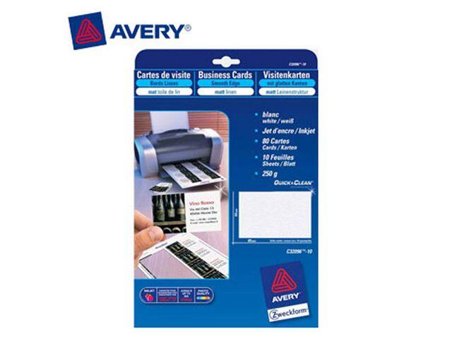 Visitkort Avery Laser 85x54mm 270g