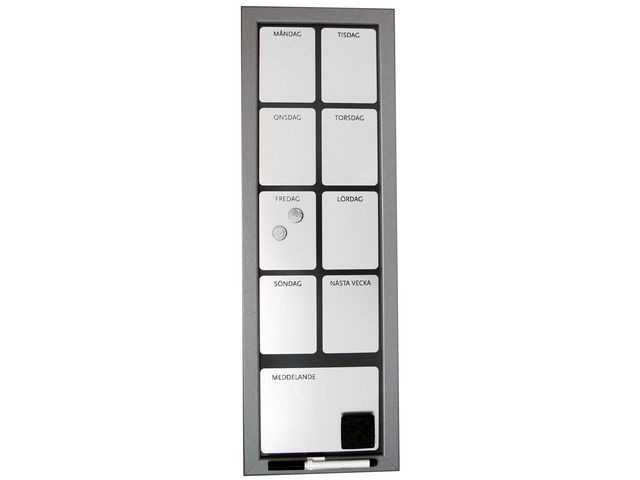 Tavla Nordic Brands Veckoplanering Silver 20x60cm