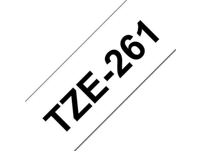 Tape Brother TZE261 Svart på Vit 36mm