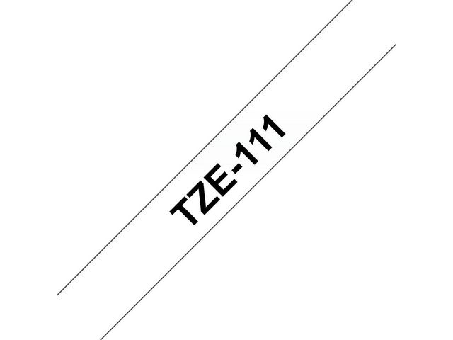 Tape Brother TZE111 Svart på Klar 6mm