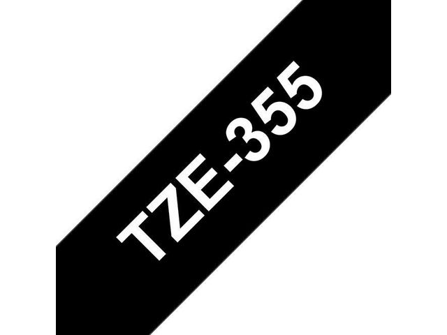 Tape Brother TZE355 Vit på Svart 24mm