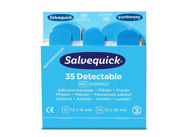 Refill Plåster Salvequick Blå Detactable 35x6st