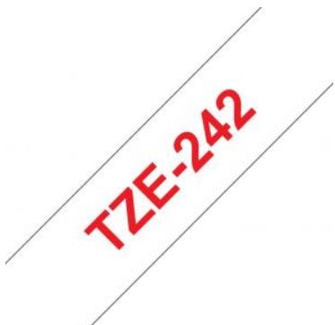 Tape Fighting Line TZE-242 Röd på Vit 18mm