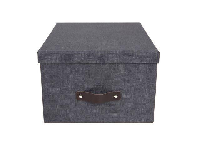 Förvaringsbox Bigso Box med Lock Kartong Svart