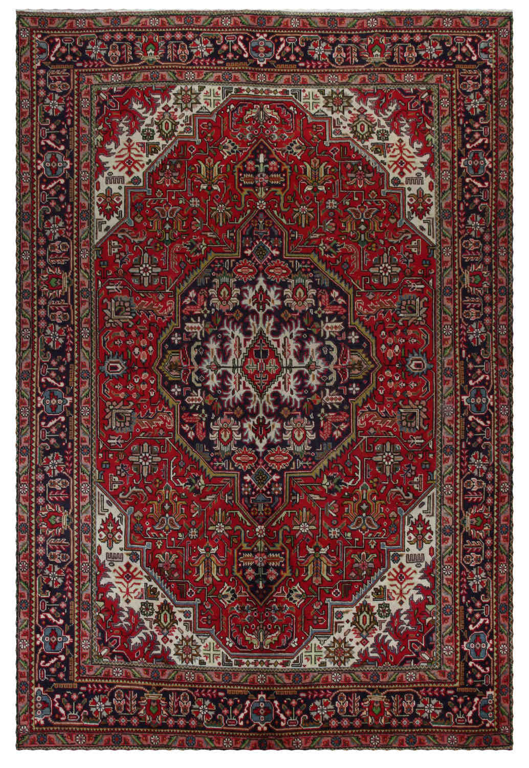 Handknuten Original Persisk Vintagematta Tabriz 199x295cm