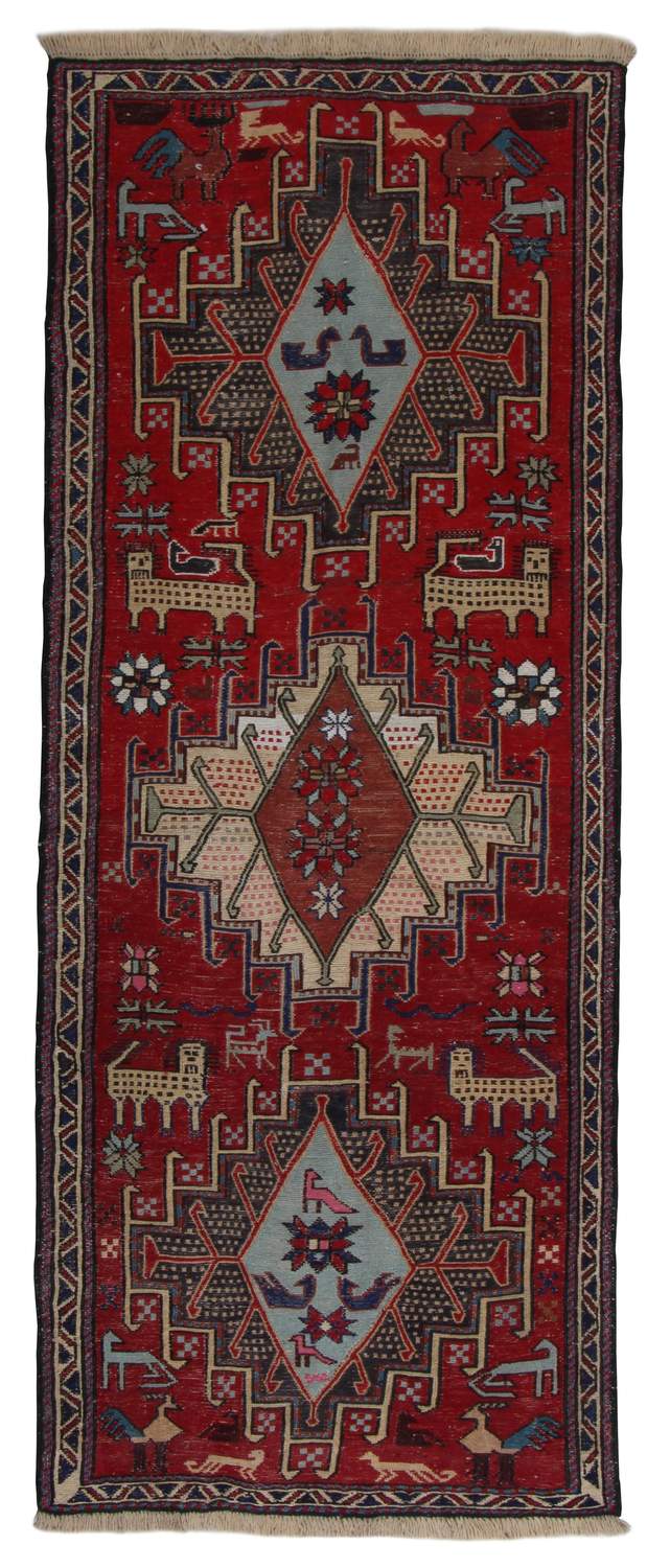 Handknuten Persisk Matta Varni Ardebil Kelim 76x194cm