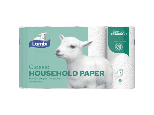 Hushållspapper Lambi Classic Vit 20rl