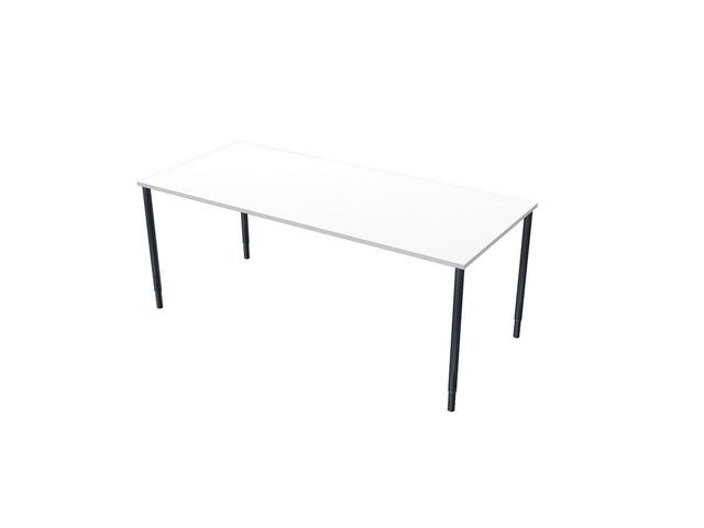 Bord Lanab Fristående Vitlaminat-Svart 180x80cm