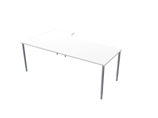 Bord Lanab Höger Vitlaminat-Grå 200x120cm