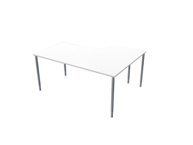 Bord Lanab Vänster Vitlaminat-Grå 160x120cm