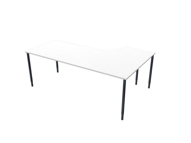 Bord Lanab Vänster Vitlaminat-Svart 200x120cm