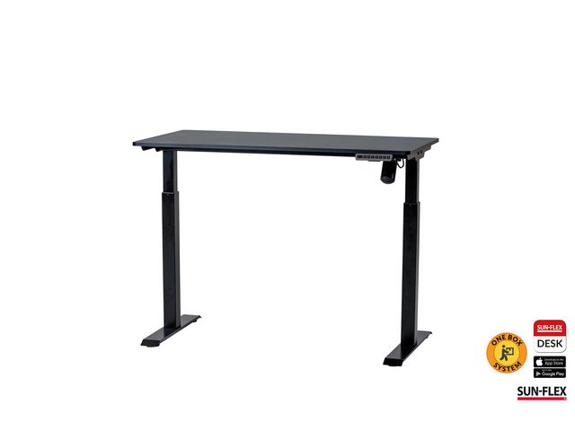 Bord Sunflex Höj-Sänk Svart 120x60cm