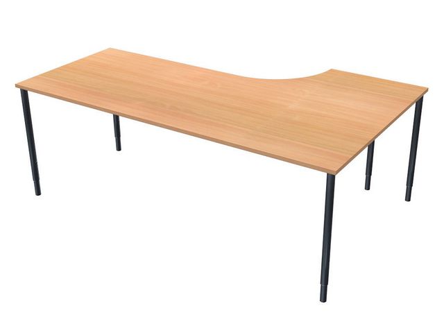Bord Lanab Vänster Boklaminat-Svart 200x120cm
