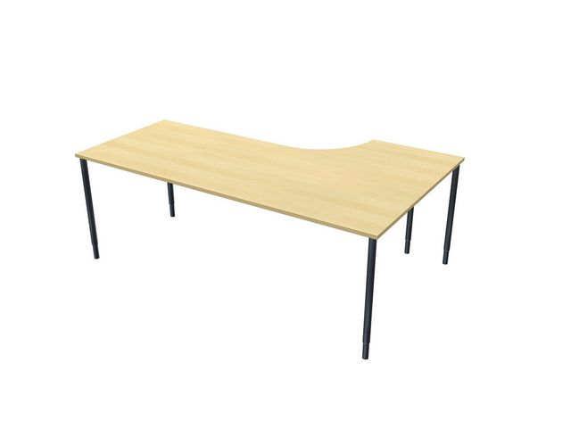Bord Lanab Frist V Björklaminat/Svart 2x1.2x0.8x0.6m