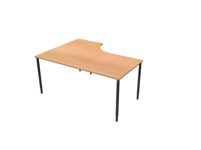 Bord Lanab Höger Boklaminat-Svart 160x120cm