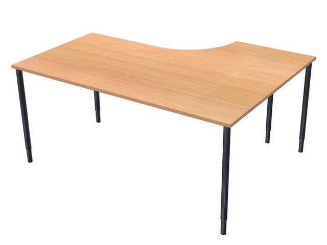 Bord Lanab Vänster Boklaminat-Svart 160x120cm