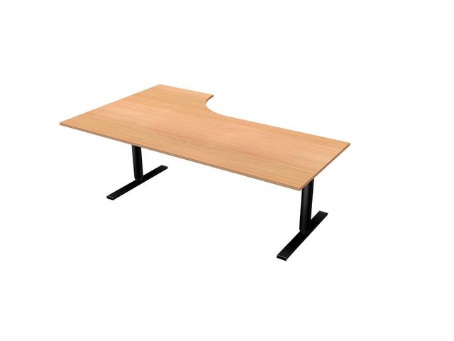 Bord Lanab El Höger Boklaminat-Svart 200x120cm