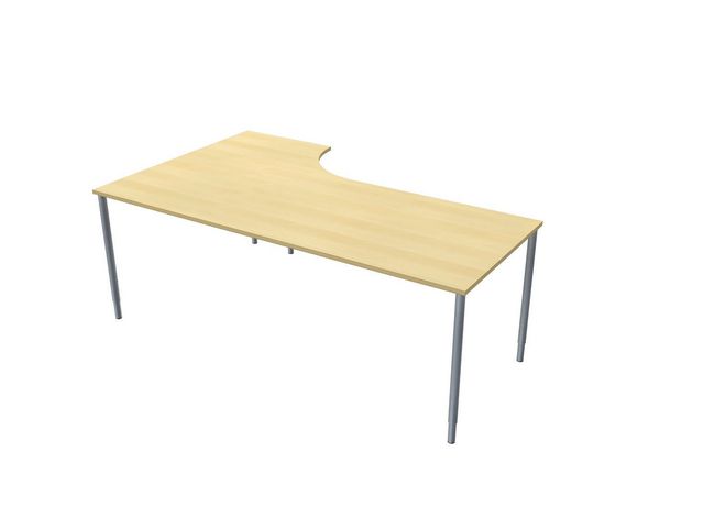 Bord Lanab Höger Björklaminat-Grå 200x120cm