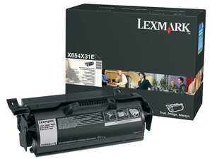 Toner Lexmark X654X31E Svart extra bild 1