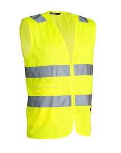 Väst Worksafe Unisex Hi-Vis Zip Vest cl 2 Gul