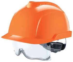 Skyddshjälm Oventilerad MSA V-Gard 930 Rattjustering Orange