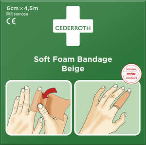 Plåster Cederroth Soft Foam Beige 6cmx4.5m