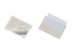 Plastficka Durable Pocketfix Självhäftande Långsidesöppning Transparent 90x57mm