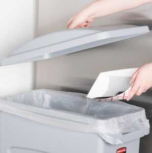 Lock Rubbermaid Slim Jim till Papperskorg Grått extra bild 1