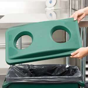 Lock Rubbermaid Slim Jim till Papperskorg Grön extra bild 1
