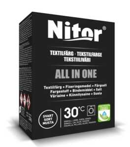 Textilfärg Nitor All in One Svart