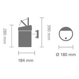 Vipplockskorg Brabantia Touch Bin Rostfri 3L extra bild 3