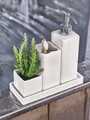 Badrumsset Cult Design Kub Fishbone Vit 4 delar