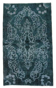 Handknuten Persisk Vintagematta Tabriz Ull 132x224cm