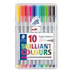 Fiberpenna Staedtler Triplus Blandade Färger 0.3mm 10st