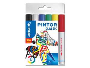 Märkpenna Pilot Pintor Fine 6-Färger