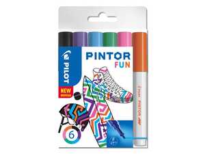 Märkpenna Pilot Pintor Fine Fun Mix 6-Färger