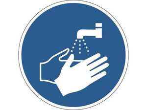 Påbudsdekal Durable Tvätta Händerna Borttagbar