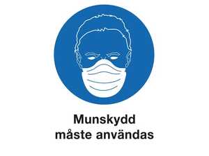 Förbudsskylt Nordic Brands Använd Munskydd A4 Plast