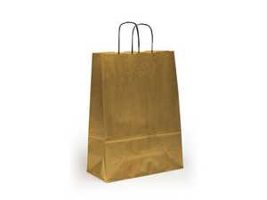 Pappersbärkasse Sober Medium Guld 32x14x42cm 150st