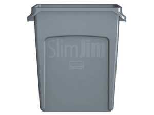 Soptunna Rubbermaid Slim Jim utan Lock Grå 60L extra bild 2